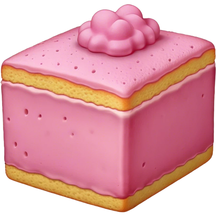 sweet simple slice of pink sponge cake emoji
