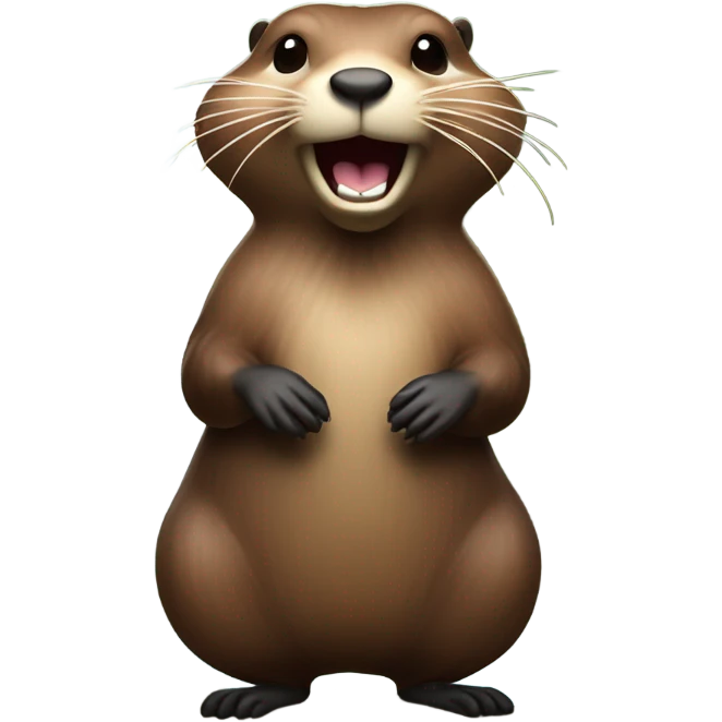 Beaver with a creek behind him emoji