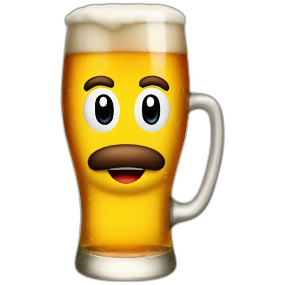 Mario-drink-beer emoji