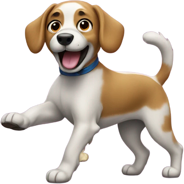 Dog dancing emoji
