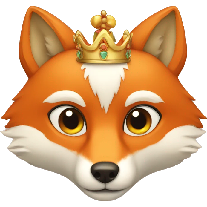 Fox with crown  emoji