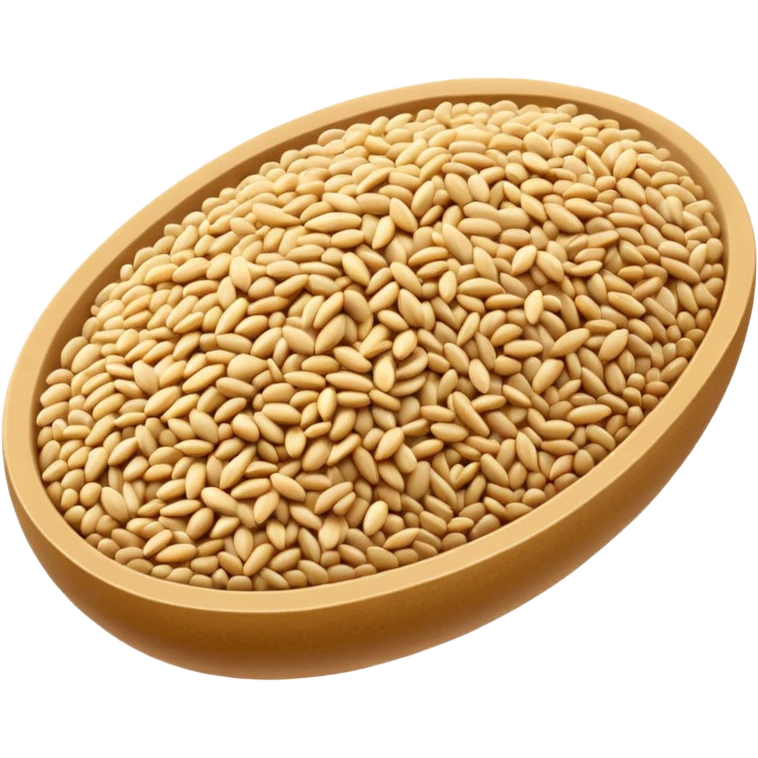 three sesame seeds, simple and clear depiction, isolated emoji
