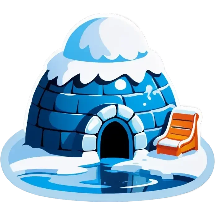 Ice Iglo Hotel mit Rutsche emoji