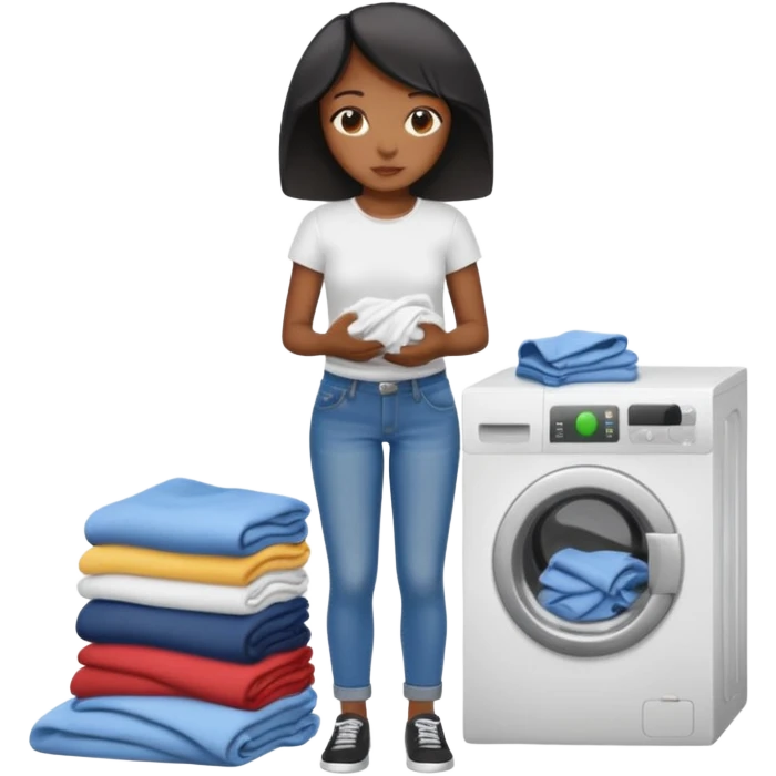 Black girl folding  emoji