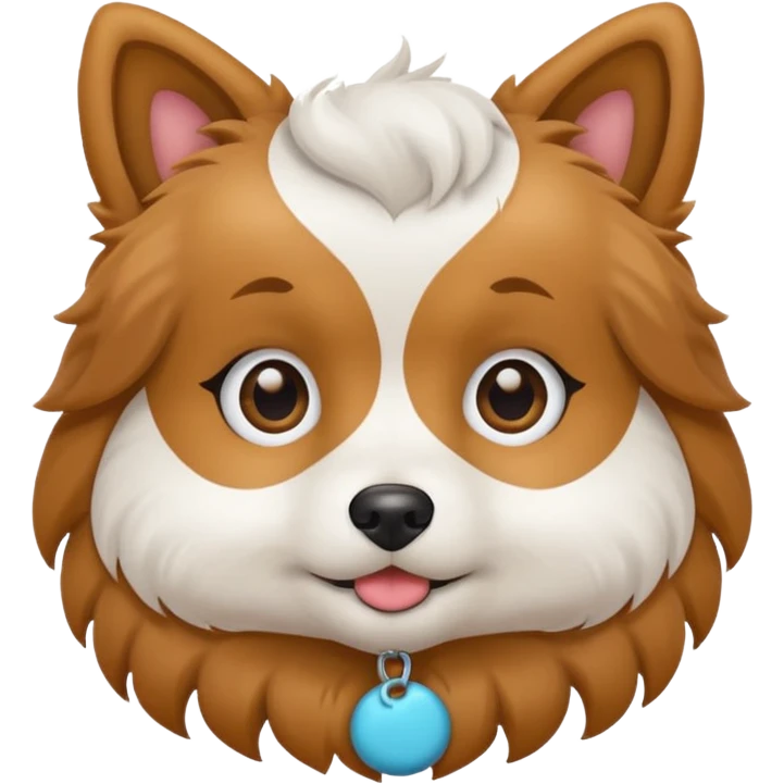 Crie um Lulu da pomerania branco bem fofo  emoji
