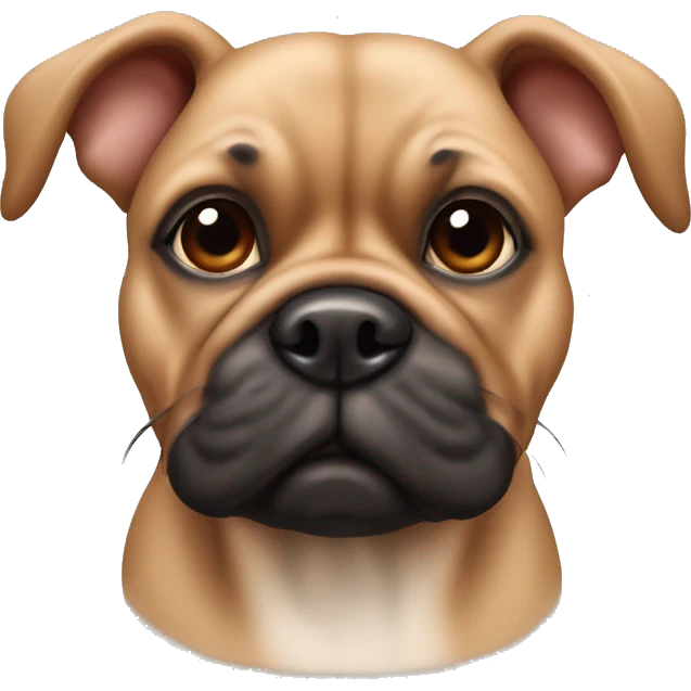 Cute Brown French bull dog with a black snout emoji