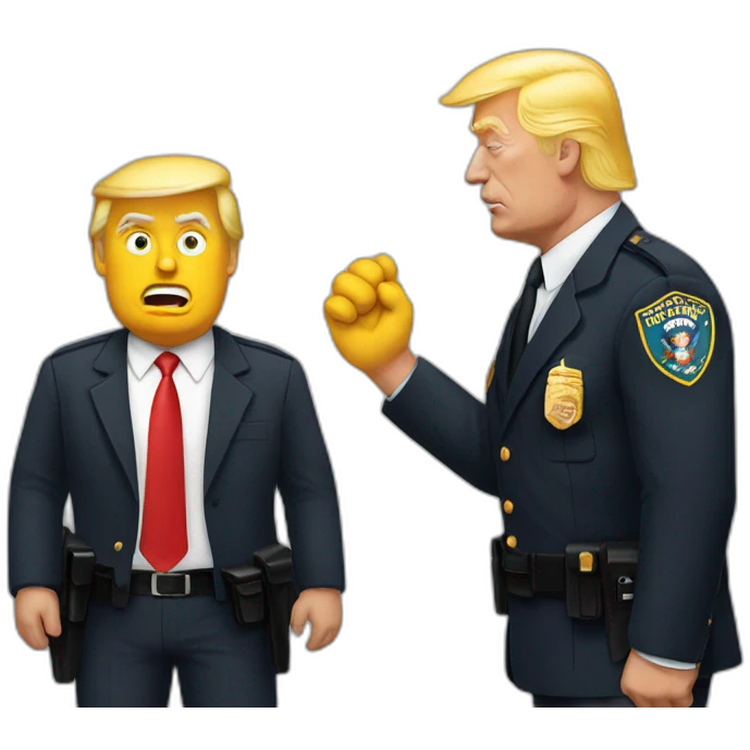 trump-getting-arrested emoji