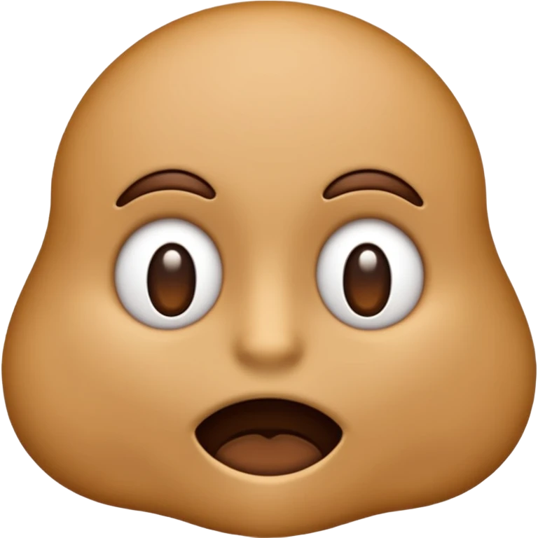 shit emoji with no eyes, nose, mouth  emoji