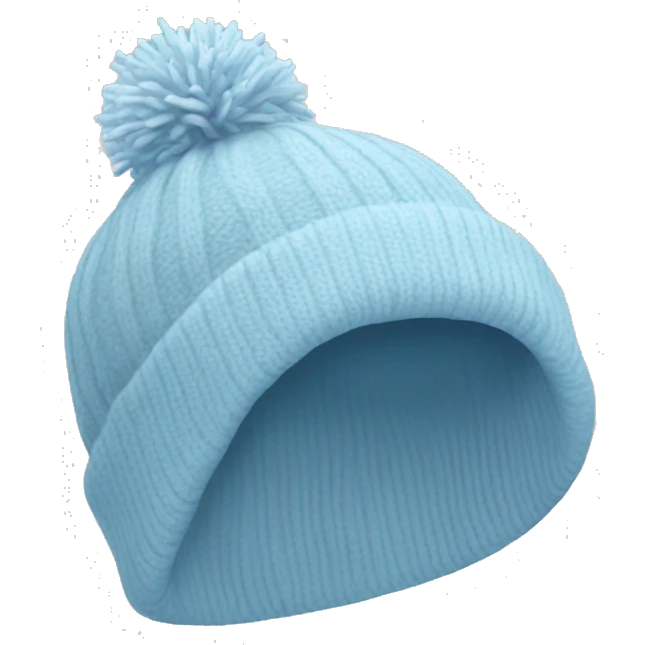 winter hat pale blue  emoji