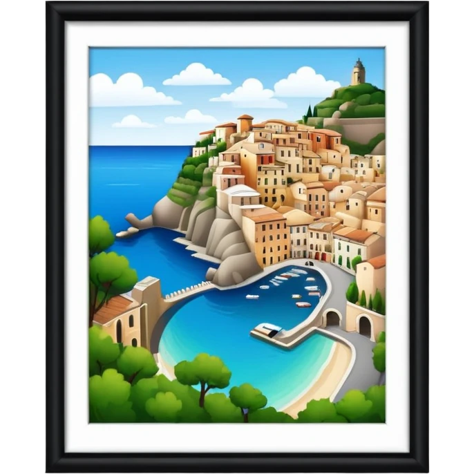 Hyper realistic Afremov painting of Italy emoji