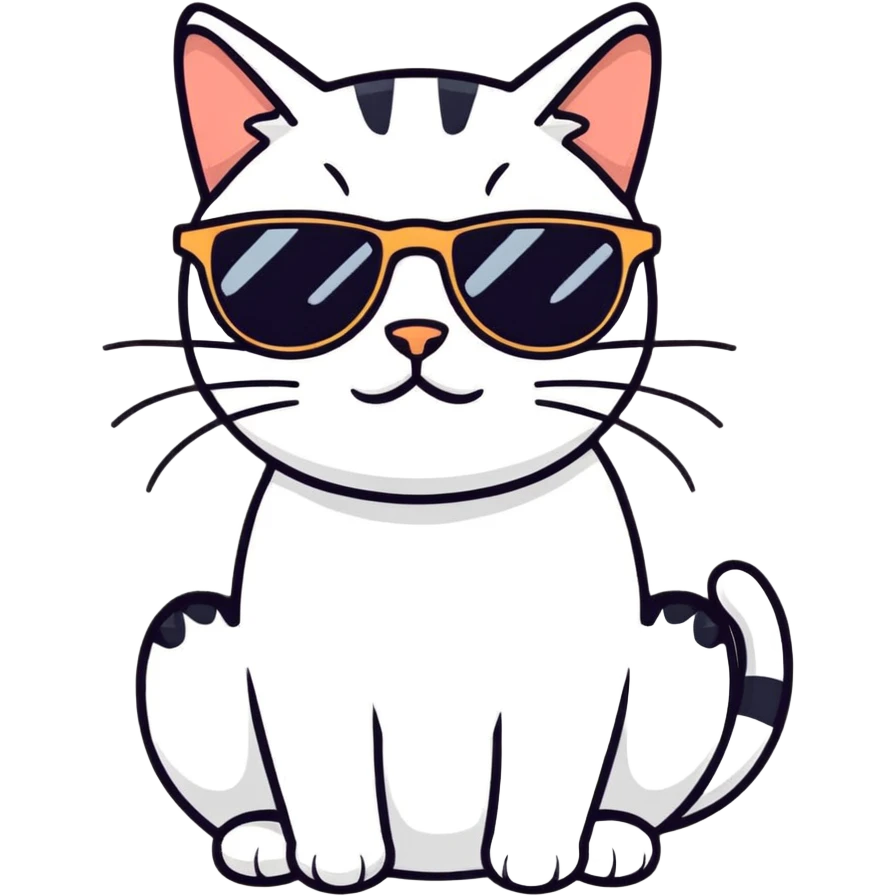 Cat with sunglasseso emoji