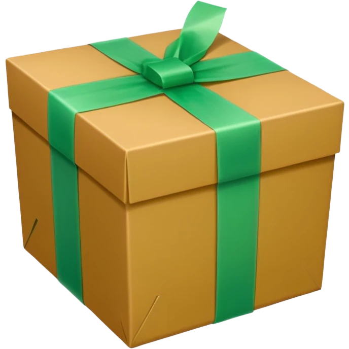 apple style emoji of a box completely wrapped in light green scotch tape, no visible cardboard emoji