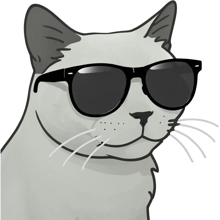 Cat with sunglasses emoji