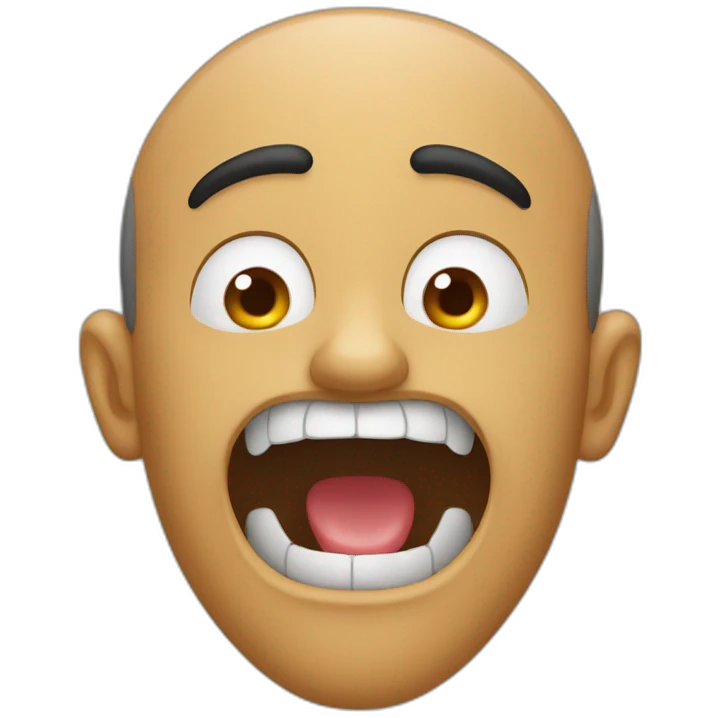Zemmour mouth wide open emoji