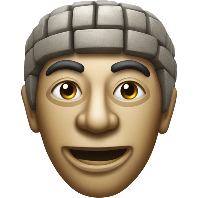 escultura inca feliz emoji