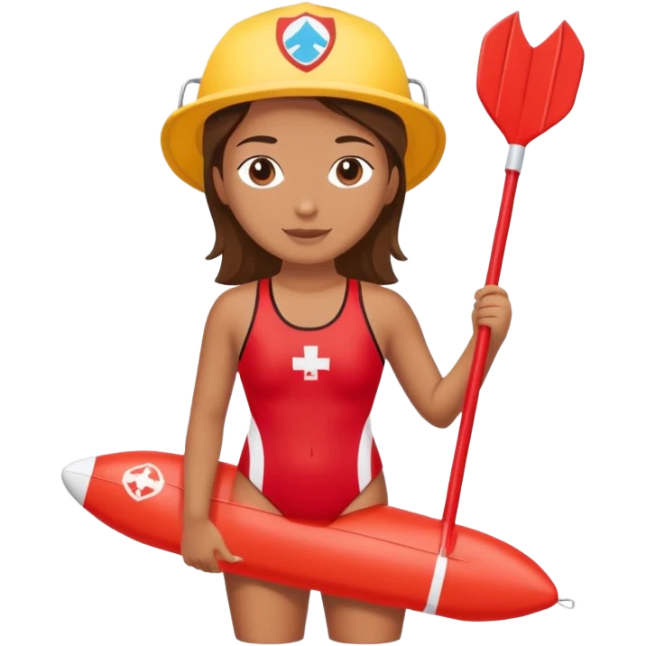 lifeguard with rescue float emoji