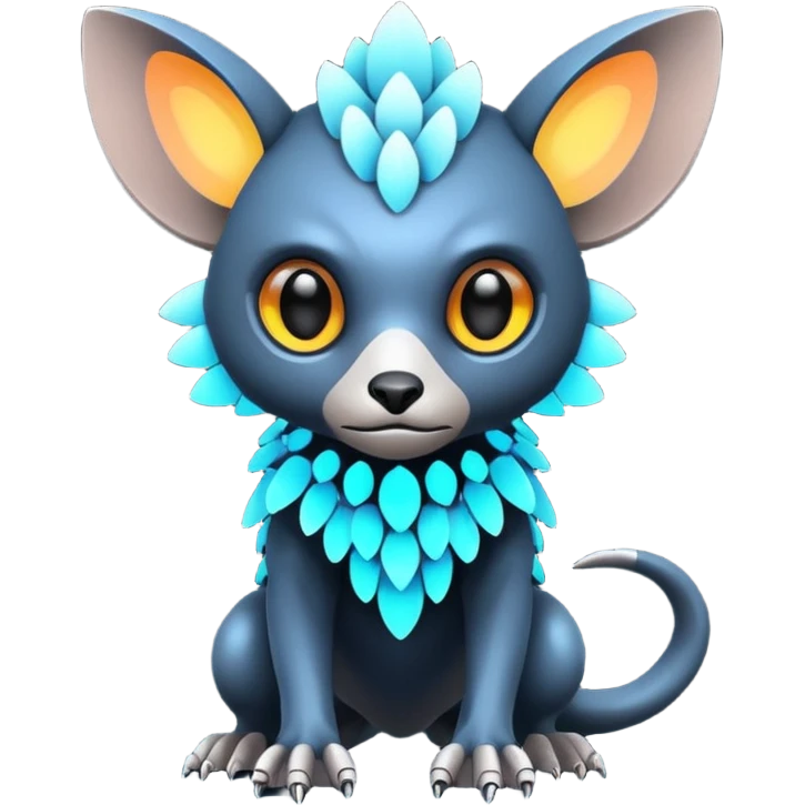  exotic futuristic modern cyber-Fakémon-Digimon-Trico-creature emoji