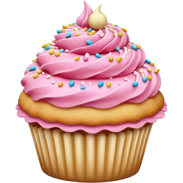 Cupcake with pink icing emoji