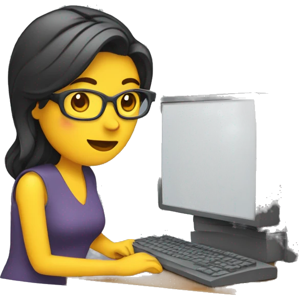 Mujer con computadora  emoji