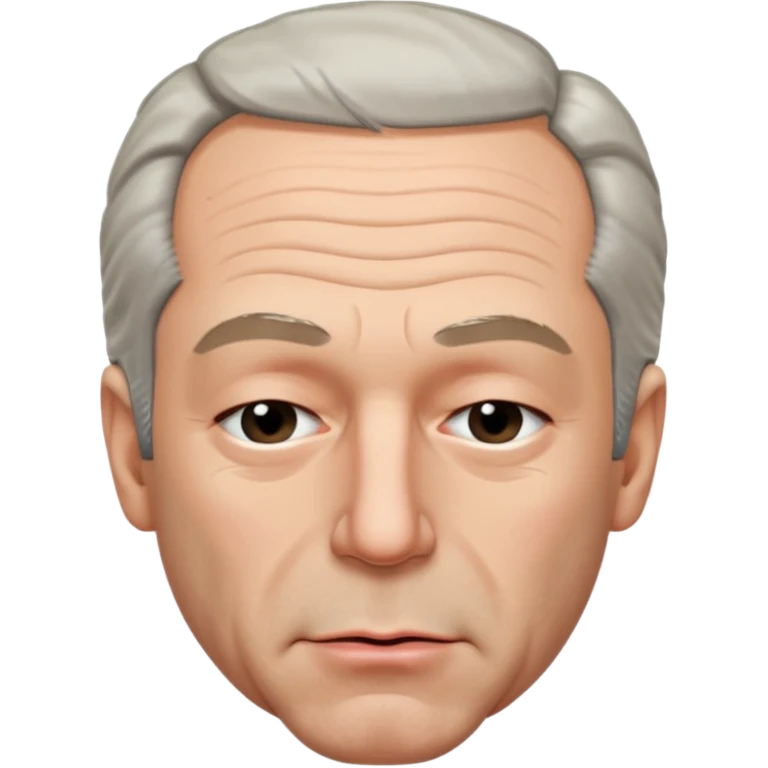 Jeffrey Epstein with eyes shut and puckered lips emoji