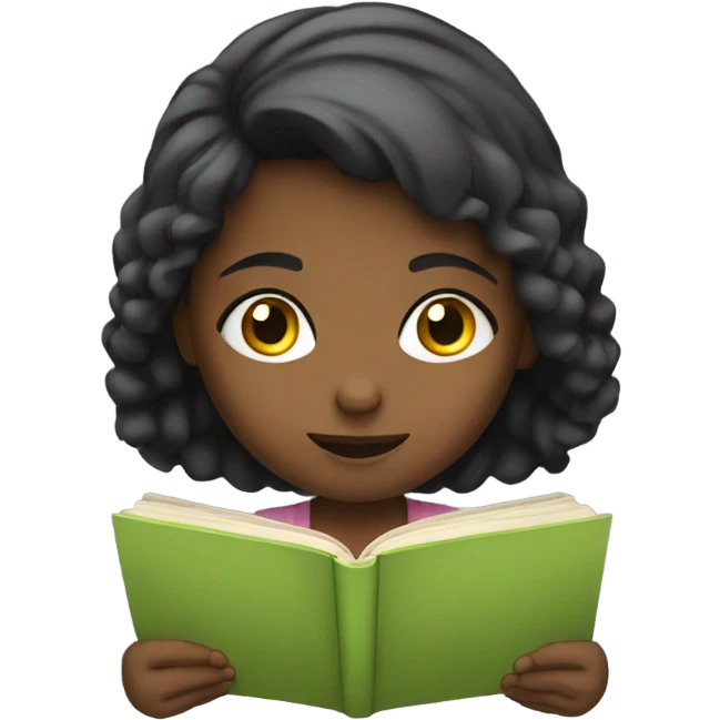 Girl reading emoji