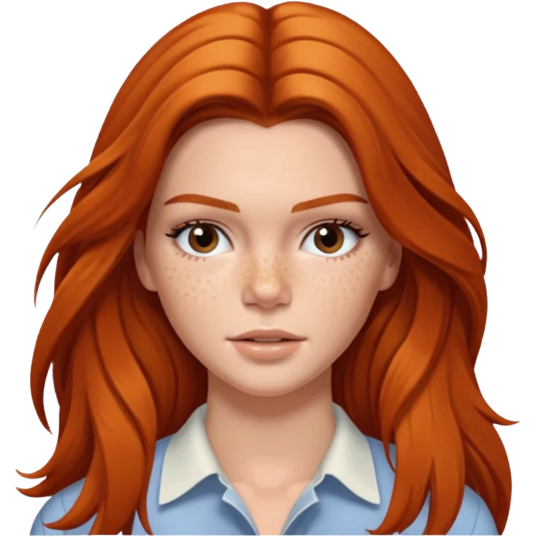 ginger Kendall Jenner with long hair emoji