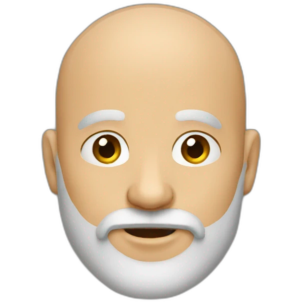 Bald bearded man emoji