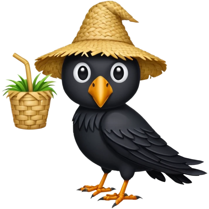 straw crow emoji