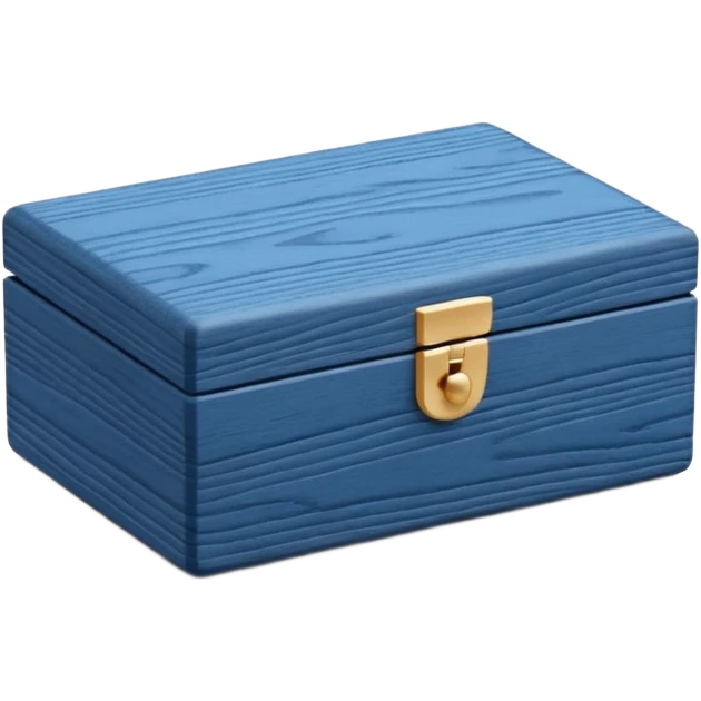 Blue Scandinavian style jewelry box  emoji