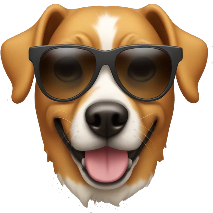 Dog wearing sunglasses emoji