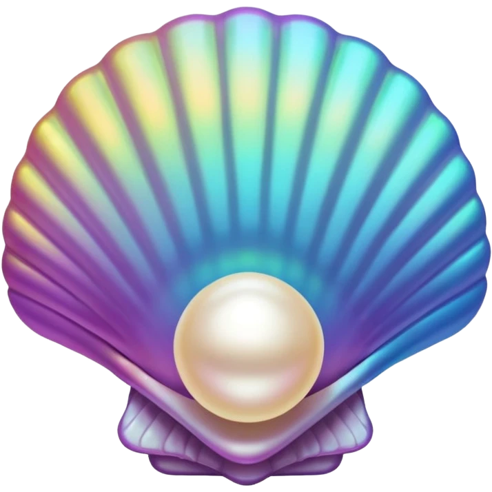 Shell holding pearl emoji