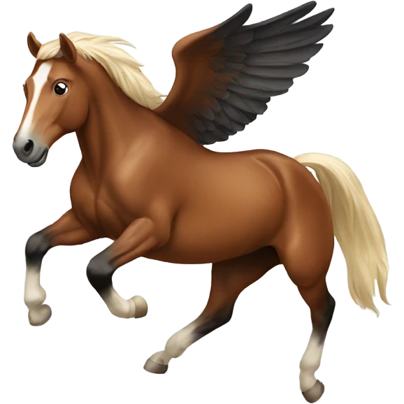 Horse flying emoji