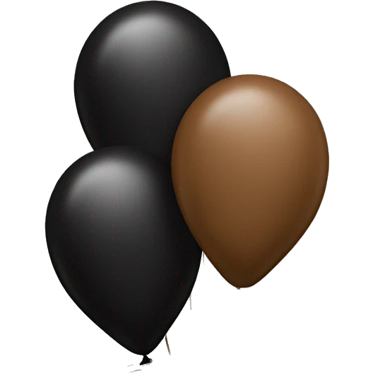 Black and brown balloons emoji