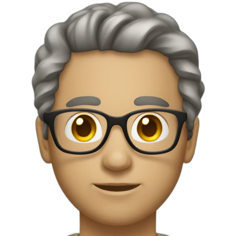 Photographe aux cheveux blancs sans lunettes emoji