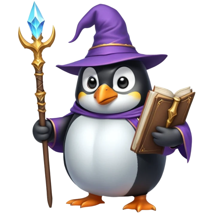 Penguin Wizard big dick and titties emoji