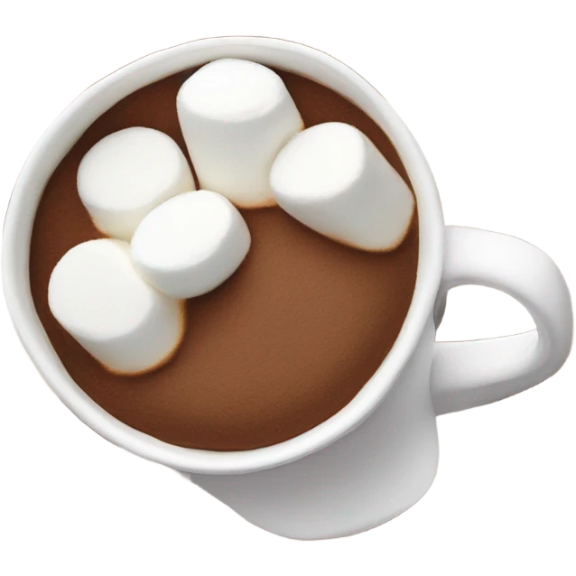 Kakao in Cup with marshmallows on the top  emoji