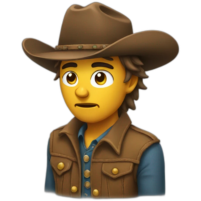 sobbing cowboy emoji