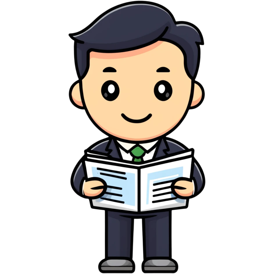 accountant holding documents, no glasses emoji