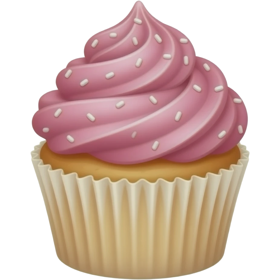 Cupcake with pink icing emoji