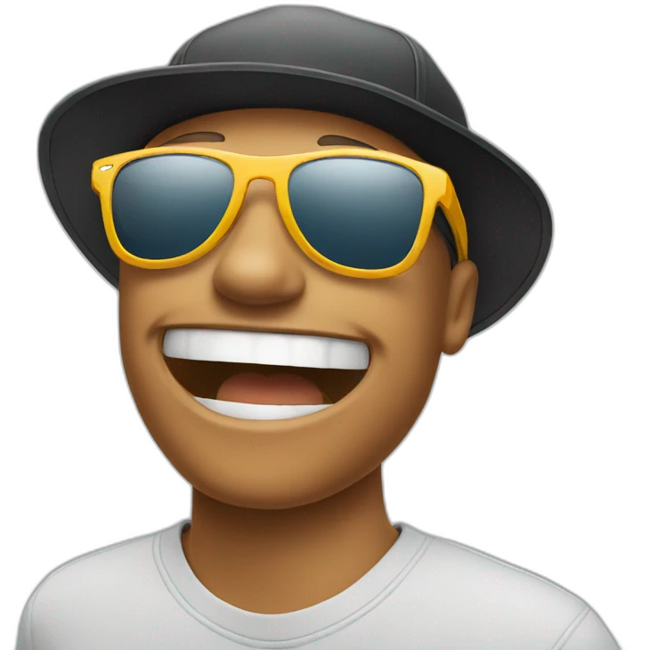Smile emoji with sunglasses and nike cap emoji