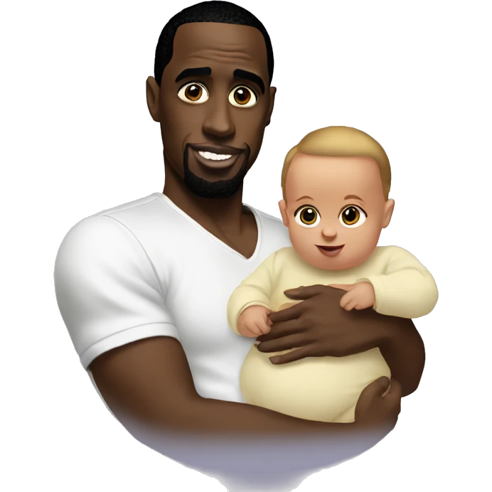 p diddy holding a baby emoji