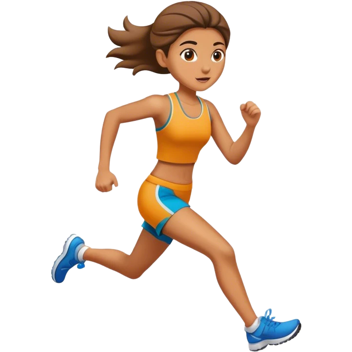 girl doing running emoji