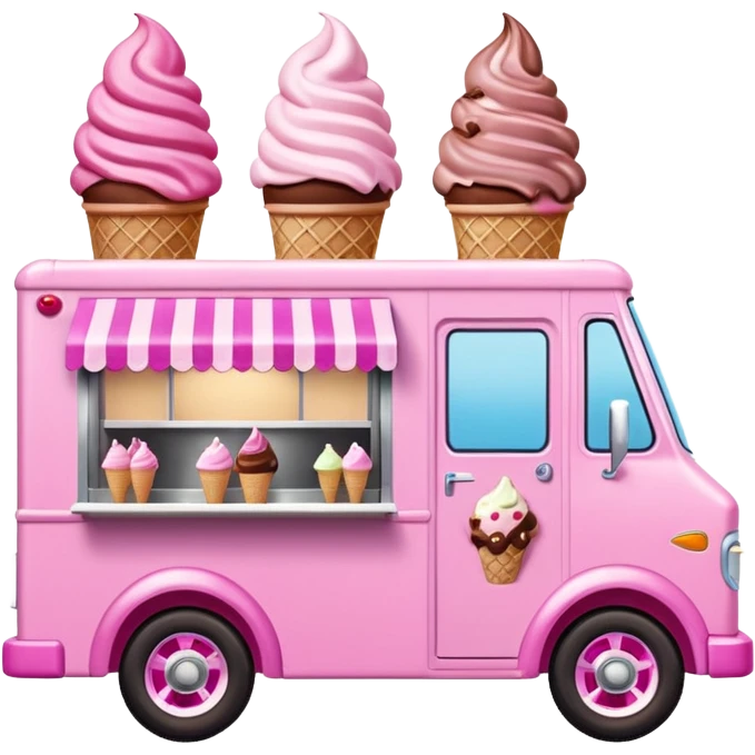 Barbie’s 4wd 1927 racing ice cream with chocolate dream house food truck  emoji