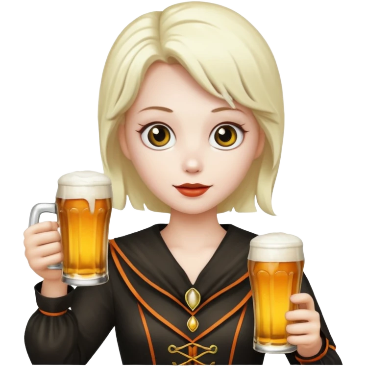 Halloween with beer emoji