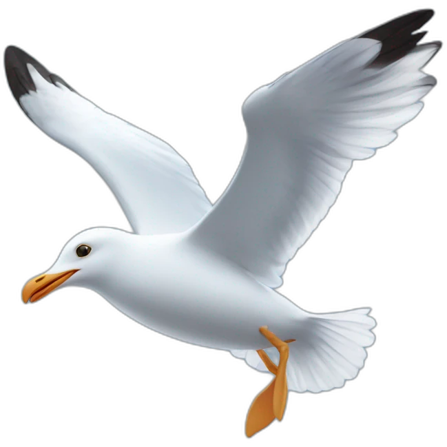 Flying Light Blue Seagull emoji