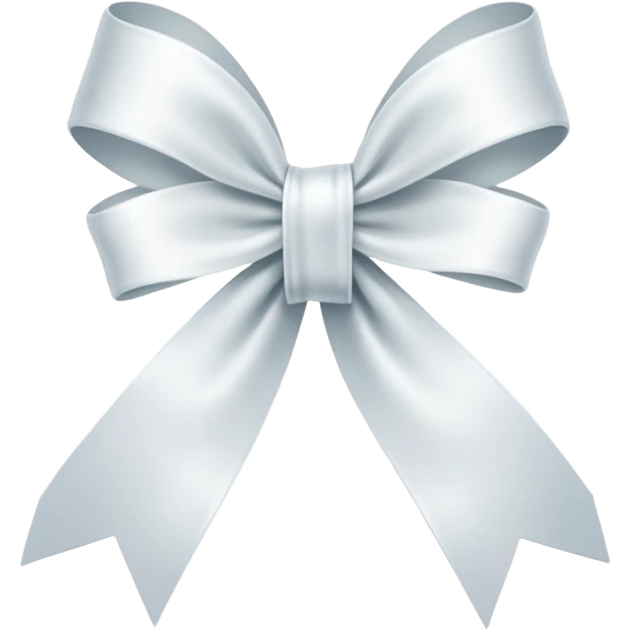 white ribbon emoji, no text, light background emoji