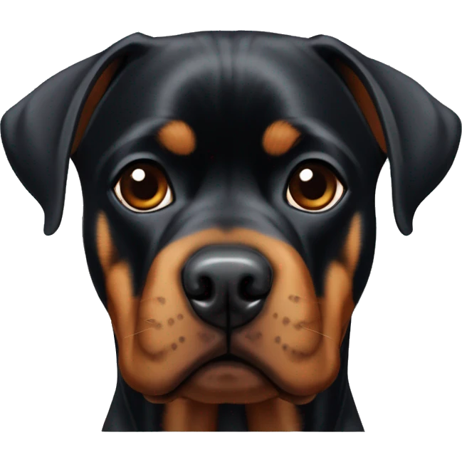 Doberman pug Rottweiler cropped ears pricked ears emoji