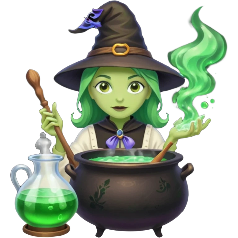 green witch cooking potion emoji