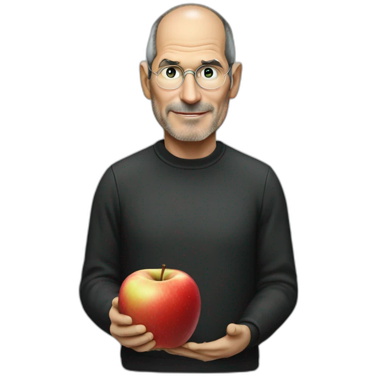 steven jobs eat apple emoji