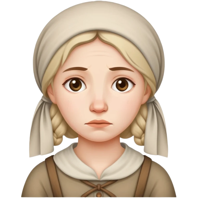 Peasant woman sad emoji